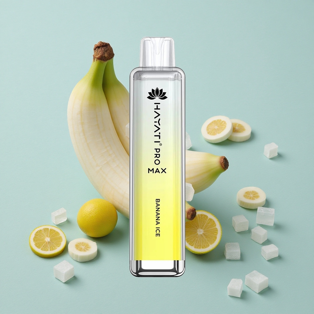 Hayati Pro Max 4000 Puffs Bananeneis Wiederaufladbar 2ml Tank vape großhandel Deutschland