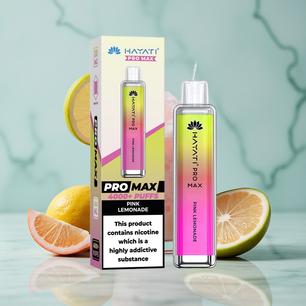 Hayati Pro Max 4000 Puffs Einweg-Vape Pink Lemonade Wiederaufladbar Dual 11 Ohm Mesh Coil vape großhandel Deutschland