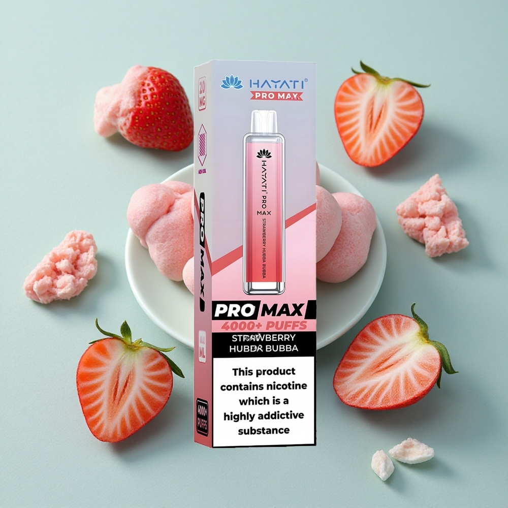 Hayati Pro Max 4000 Puffs Erdbeer Hubba Bubba 1400mAh LED vape großhandel Deutschland