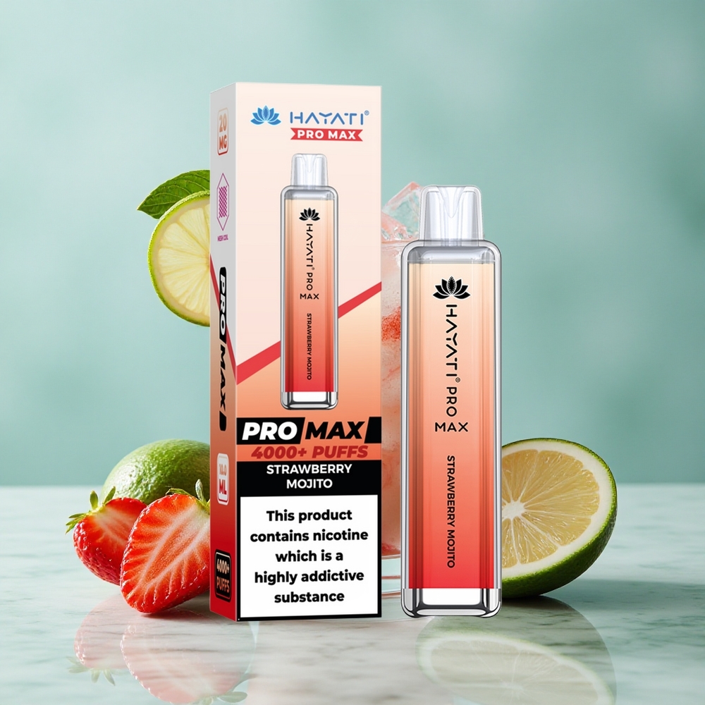 Hayati Pro Max 4000 Puffs Erdbeer Mojito Dual 11 Ohm Mesh Coil vape großhandel Deutschland