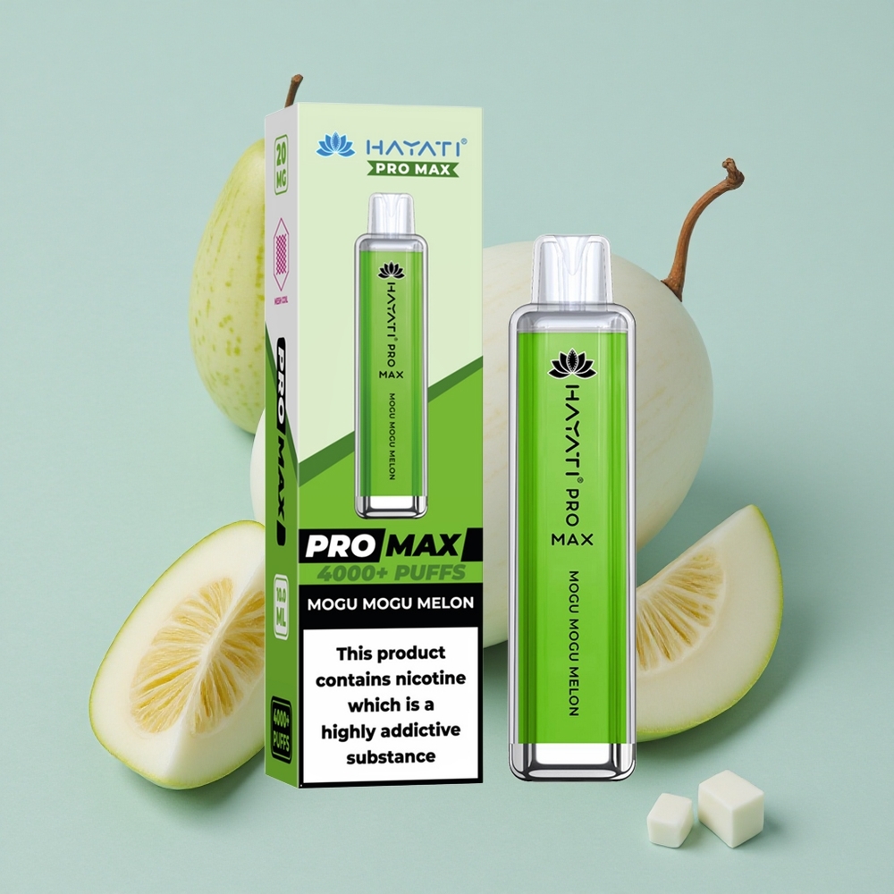 Hayati Pro Max 4000 Puffs Mogu Mogu Melone Dual 11 Ohm Mesh Coil vape großhandel Deutschland