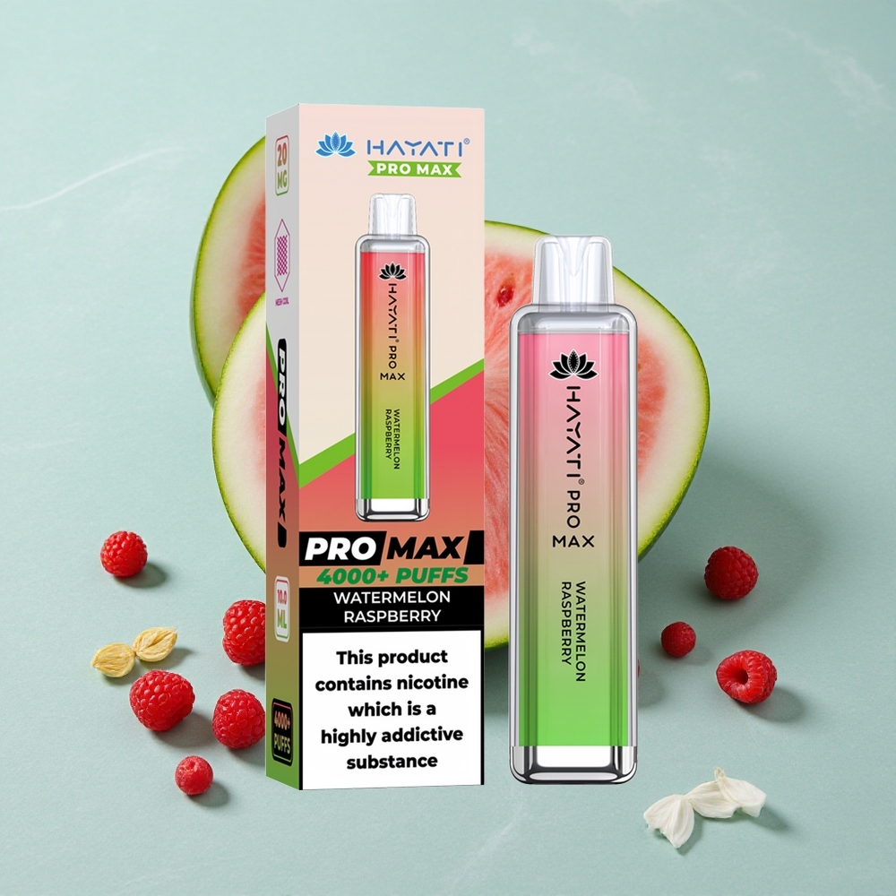 Hayati Pro Max 4000 Puffs Wassermelone Himbeere 1400mAh wiederaufladbar vape großhandel Deutschland