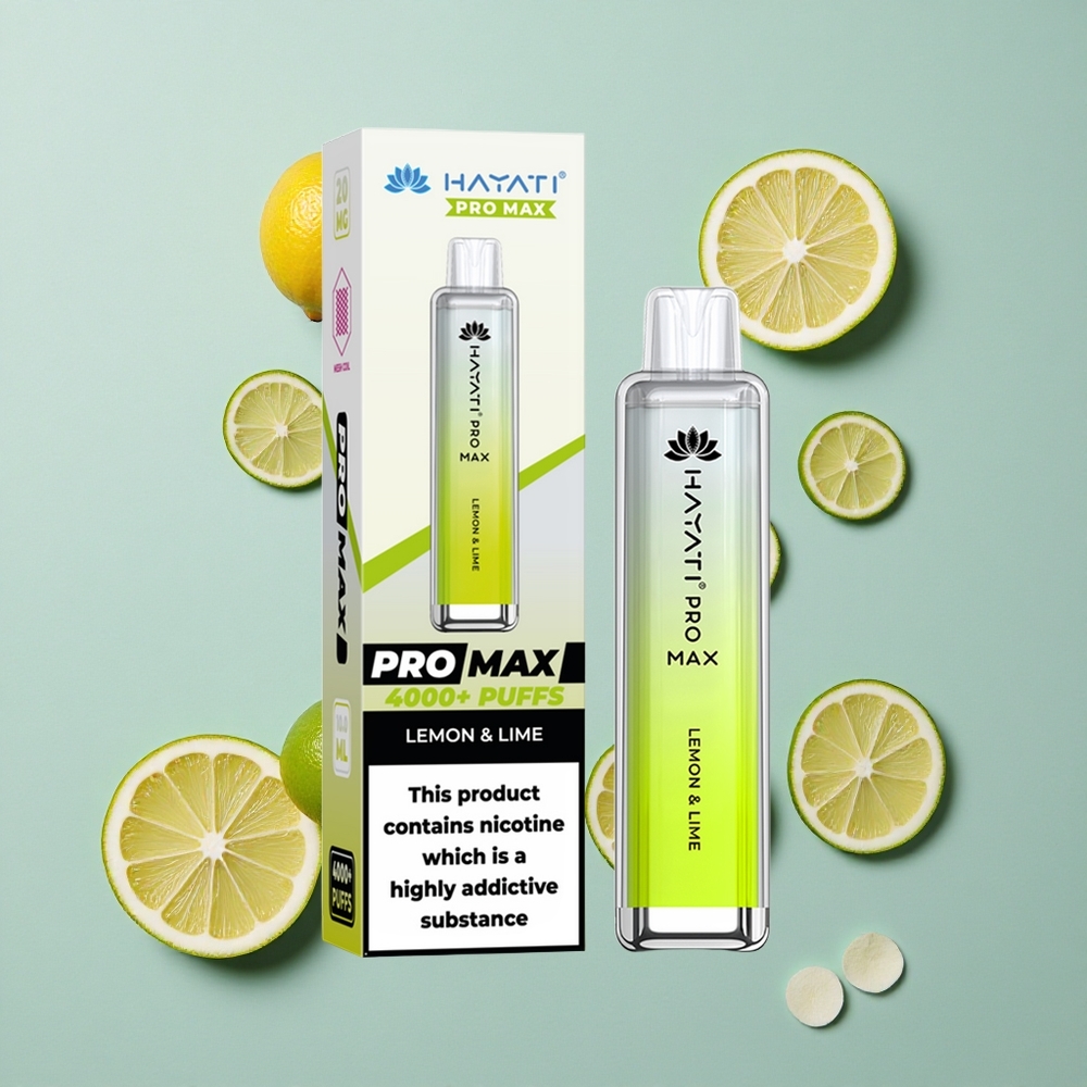 Hayati Pro Max 4000 Puffs Zitrone  Limette Dual 11 Ohm Mesh Coil vape großhandel Deutschland