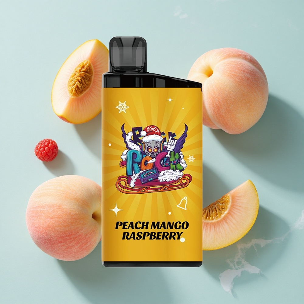 IGET Bar 3500 Puffs Pfirsich Mango Himbeere 12 Ohm Mesh Coil vape großhandel Deutschland