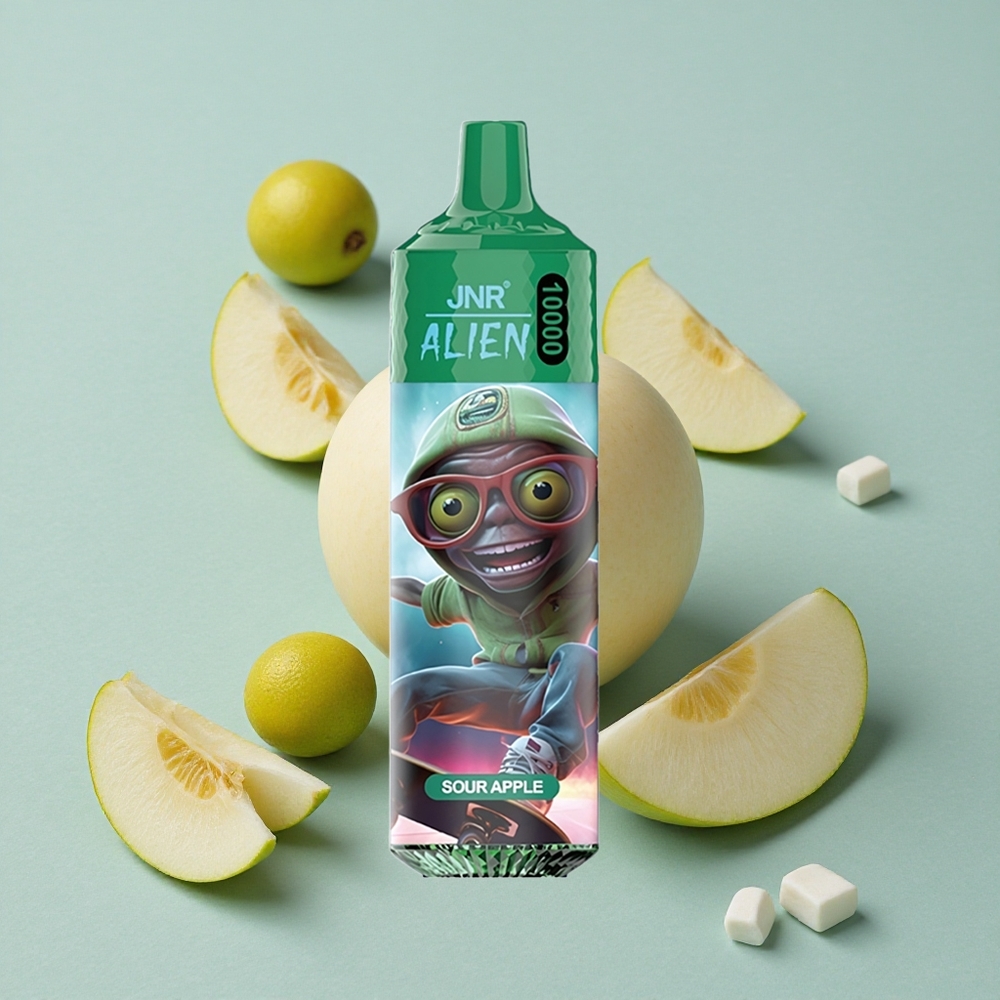 JNR Alien 10000 Puffs Sauerapfel 850mAh RGB LED vape großhandel Deutschland