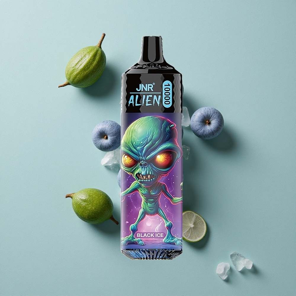 JNR Alien 10000 Puffs Schwarz-Eis 850mAh LED RGB vape großhandel Deutschland