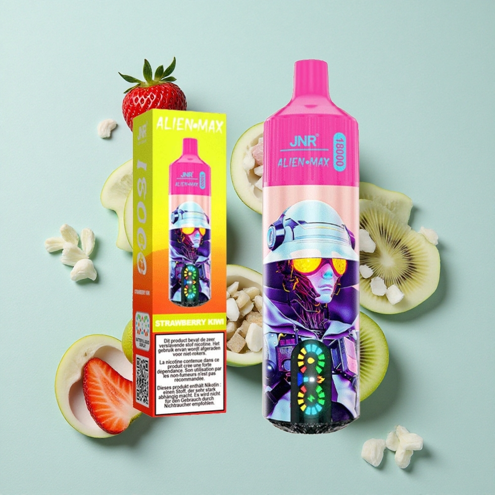 JNR Alien Max 18000 Puffs Erdbeere-Kiwi mit Smart LED Display  28ml E-Liquid vape großhandel Deutschland