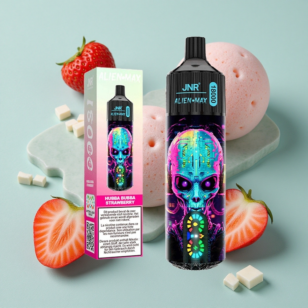 JNR Alien Max 18000 Puffs Hubba Bubba Erdbeere Dual Mesh Coil vape großhandel Deutschland