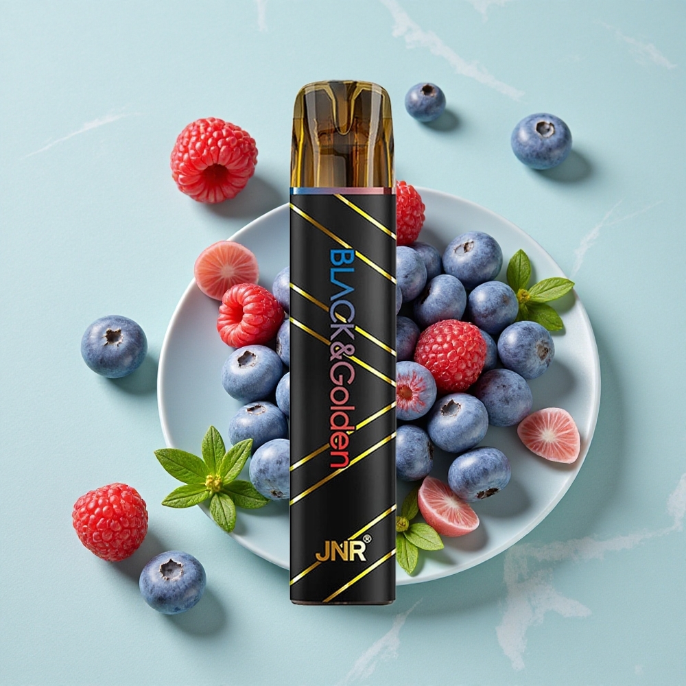 JNR BlackGolden 600+200 Puffs Blaubeere-Sauer-Himbeer Einweg-Vape 2ml TPD vape großhandel Deutschland