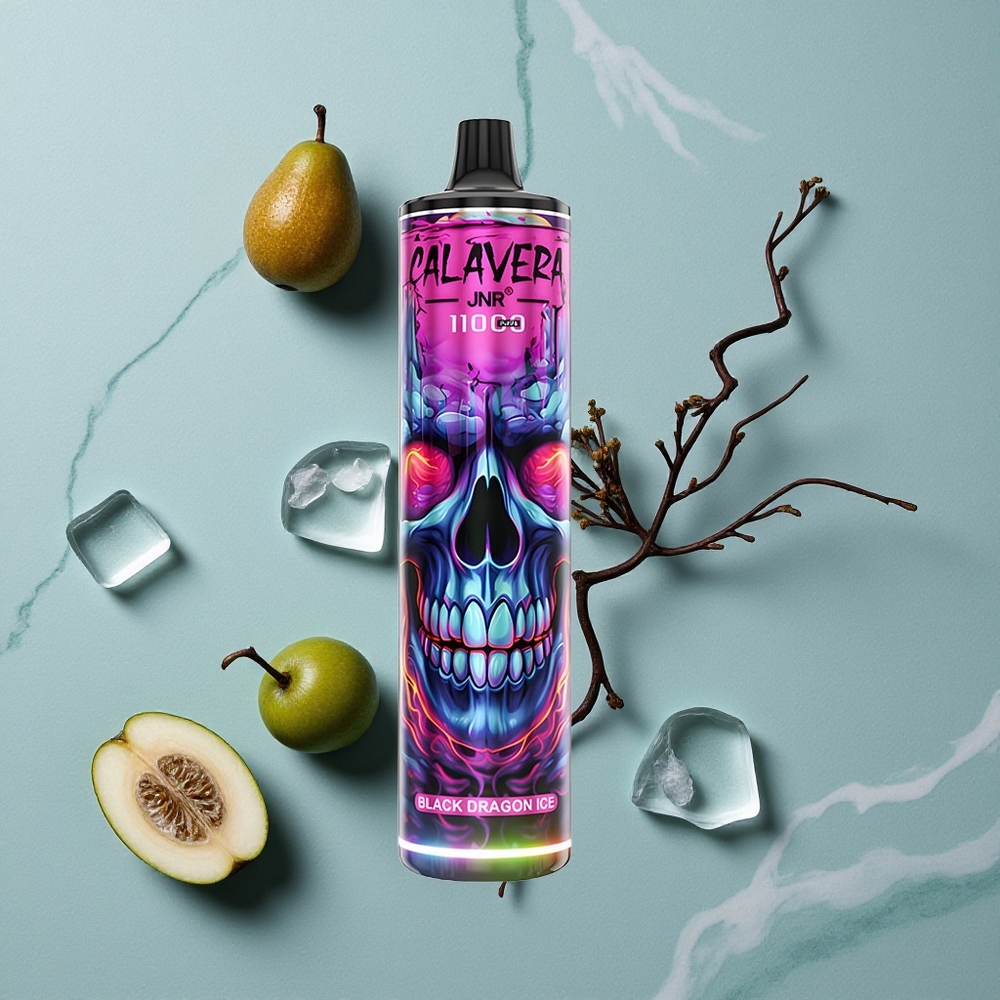 JNR Calavera 11000 Puffs Schwarz Drachen Eis mit Typ-C-Ladeanschluss  21ml E-Liquid vape großhandel Deutschland
