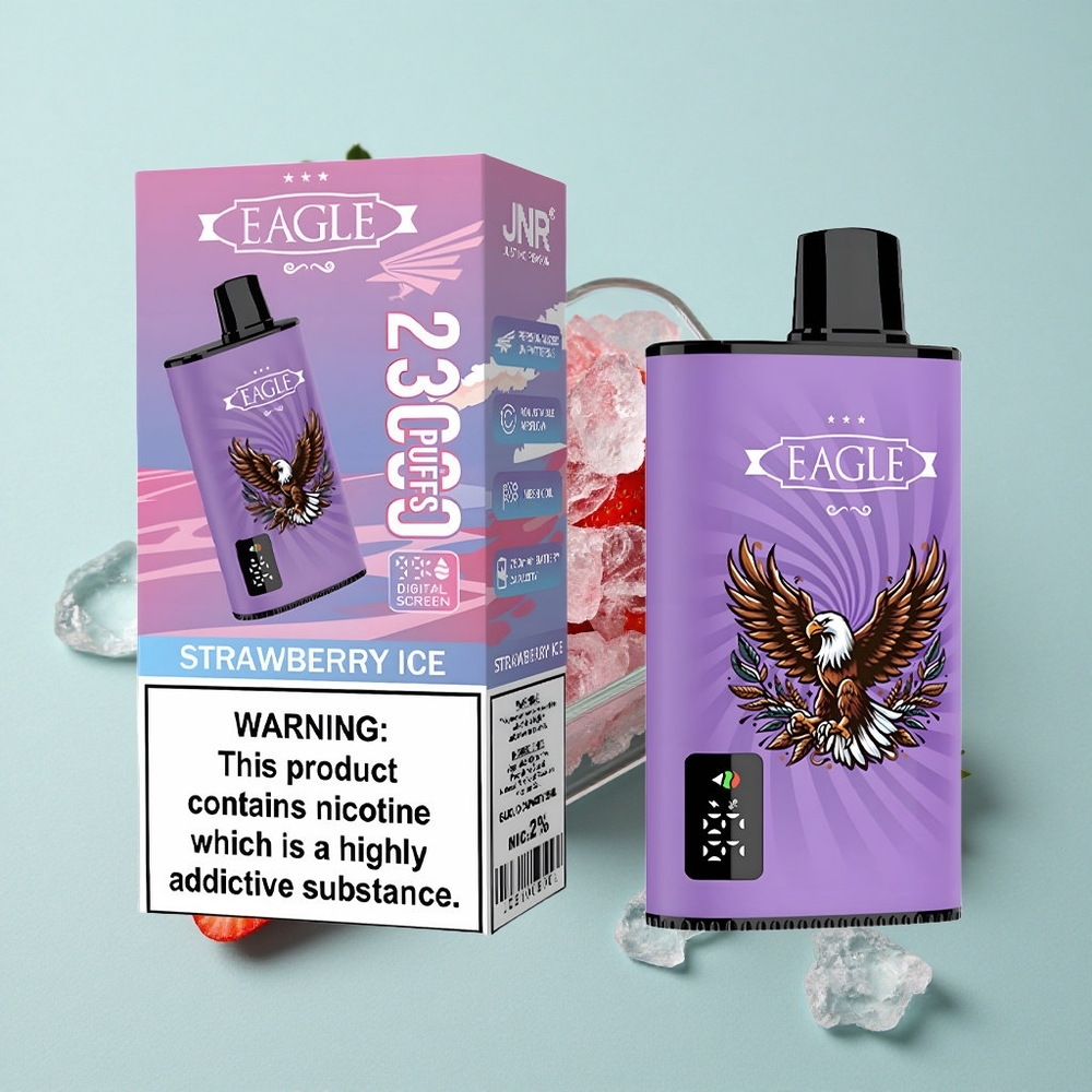 JNR EAGLE Smart 23000 Puffs Erdbeer-Eis Digitales Display Typ-C Ladung vape großhandel Deutschland