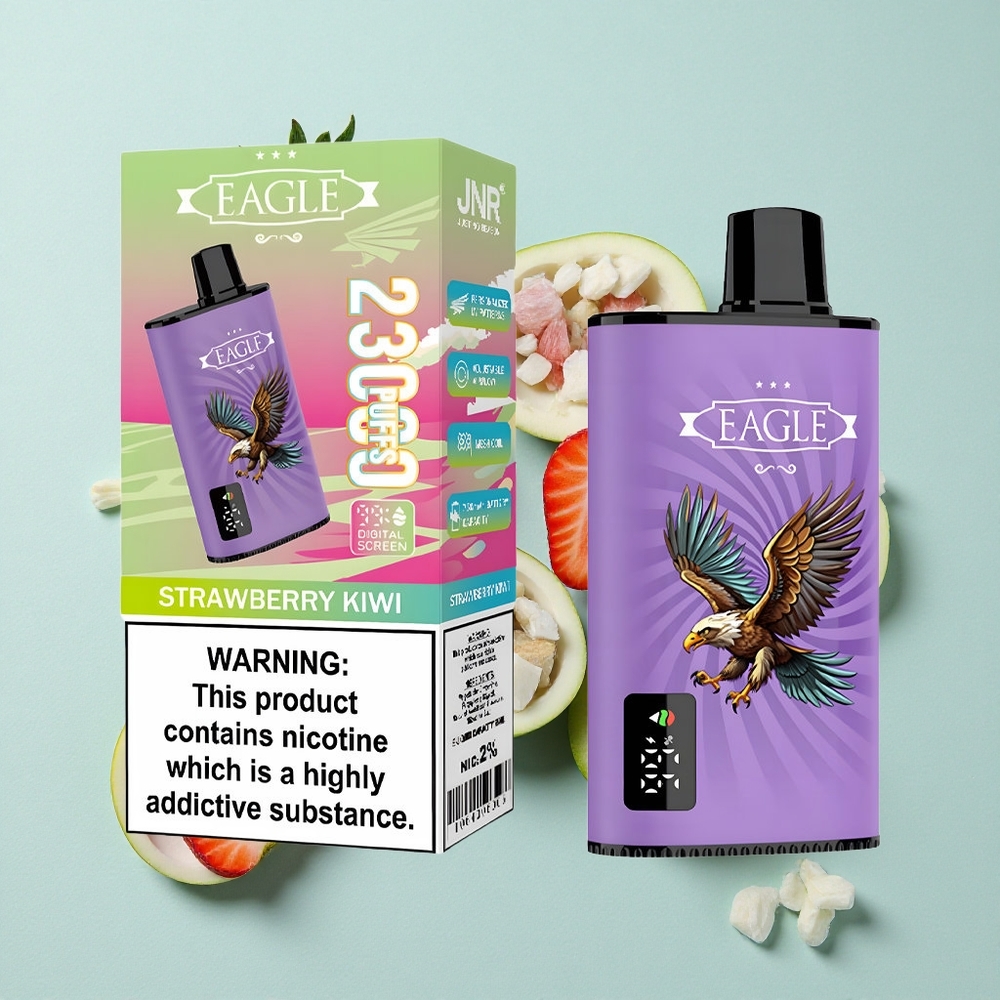 JNR EAGLE Smart 23000 Puffs Erdbeere Kiwi Digitales Display Typ-C 25ml vape großhandel Deutschland