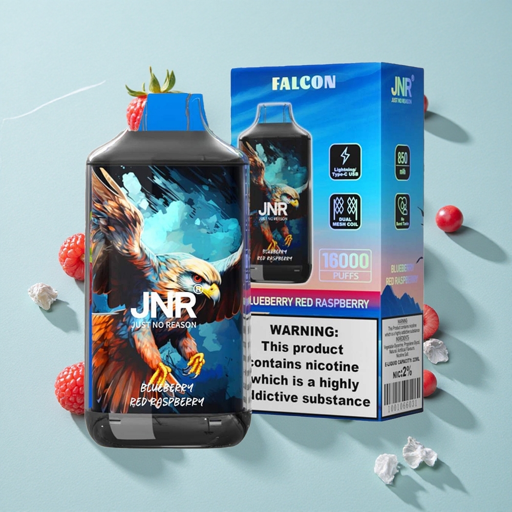 JNR Falcon 16000 Puffs Blaubeere Himbeere Dual Mesh Coil vape großhandel Deutschland