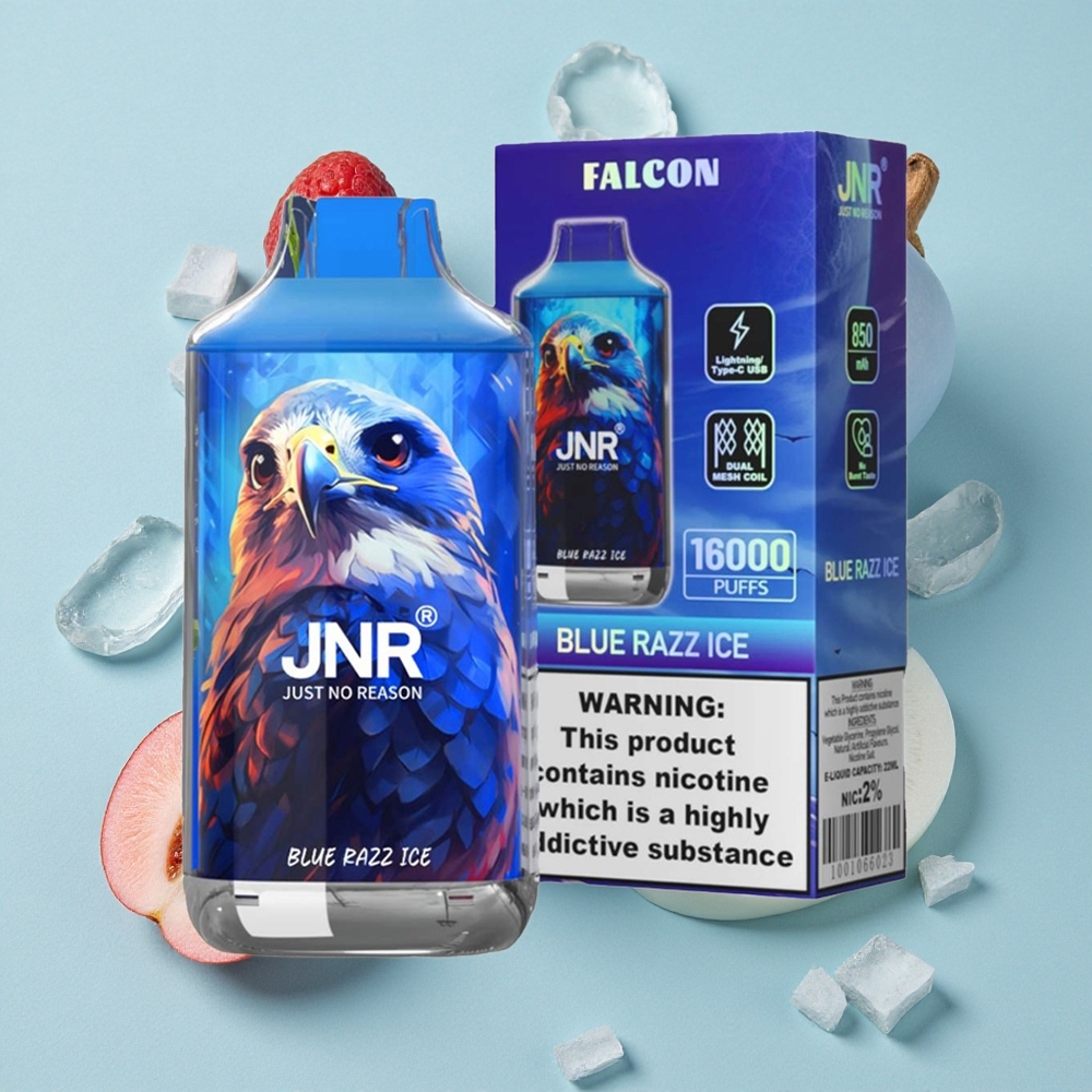 JNR Falcon 16000 Puffs Blue Razz Eis Dual Mesh Coil vape großhandel Deutschland