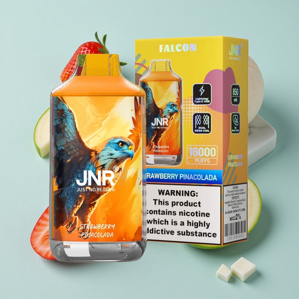 JNR Falcon 16000 Puffs Erdbeer Pina Colada Dual Mesh Coil vape großhandel Deutschland