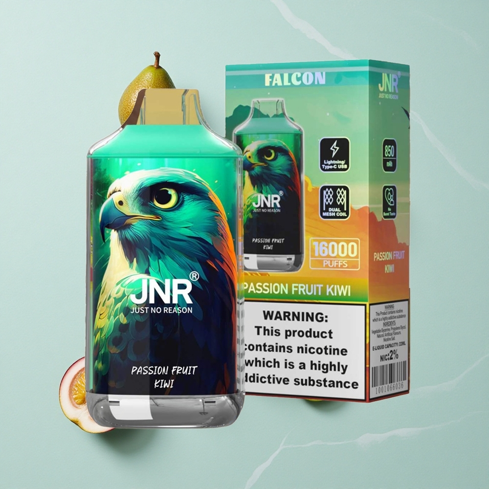 JNR Falcon 16000 Puffs Passionsfrucht Kiwi Dual Mesh Coil vape großhandel Deutschland