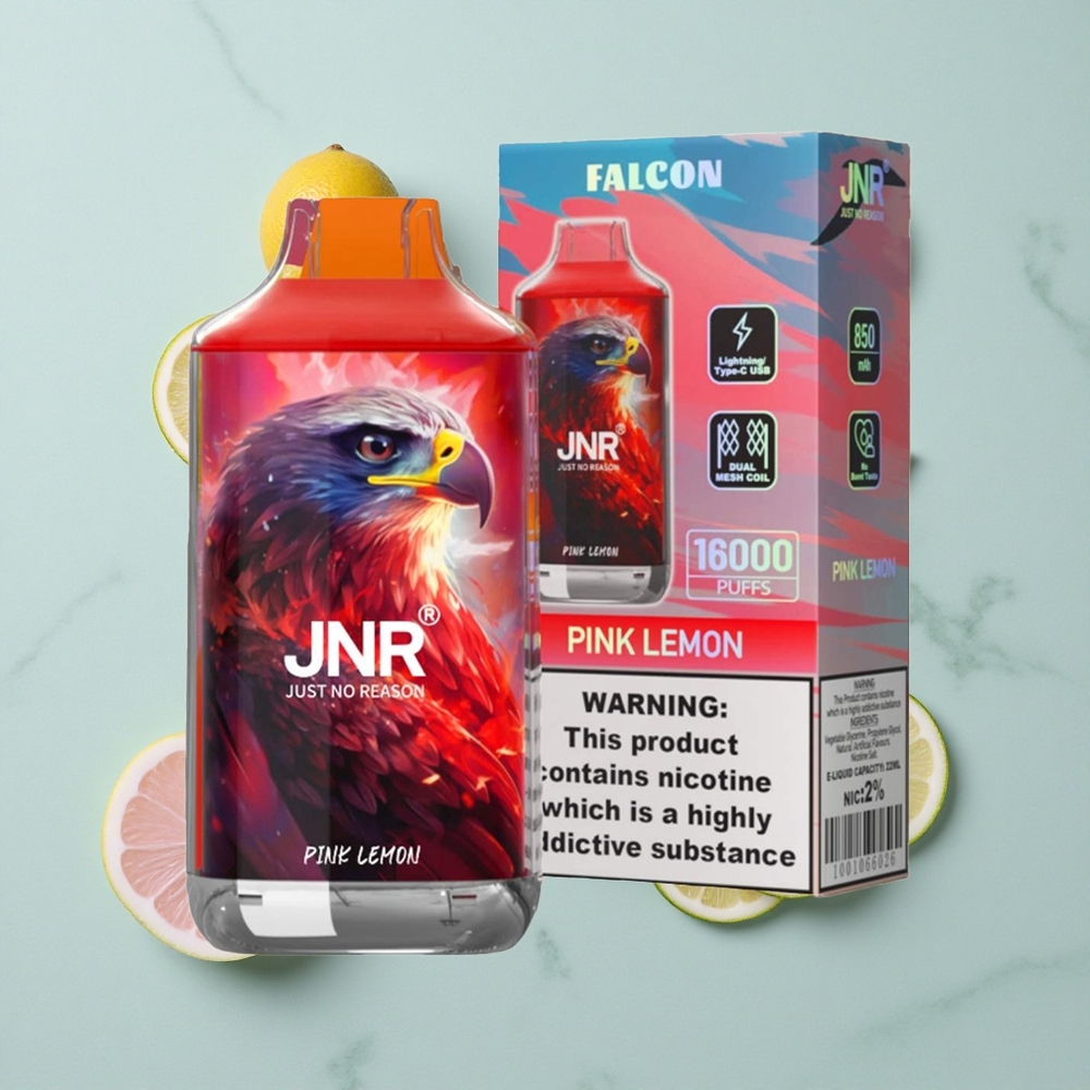 JNR Falcon 16000 Puffs Pinke Zitrone Dual Mesh Coil vape großhandel Deutschland