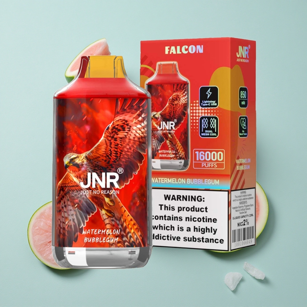 JNR Falcon 16000 Puffs Wassermelone Bubblegum Dual Mesh Coil vape großhandel Deutschland