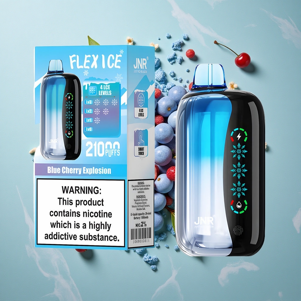 JNR Flex Ice 21000 Puffs Blaue Kirsch-Explosion Eiskontrolle Typ-C vape großhandel Deutschland