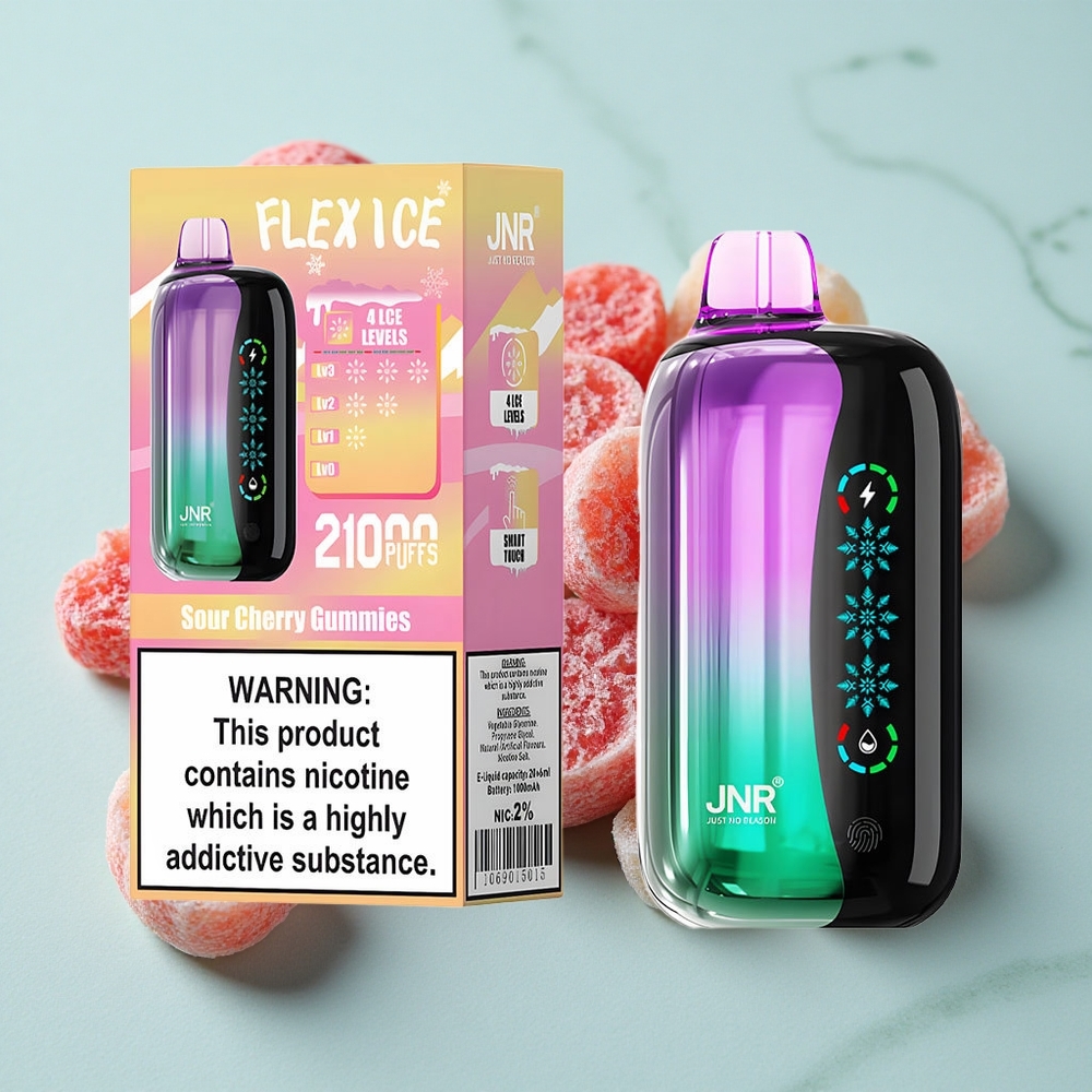 JNR Flex Ice 21000 Puffs Einweg-Vape Sauerkirsche Gummis 26ml E-Liquid vape großhandel Deutschland