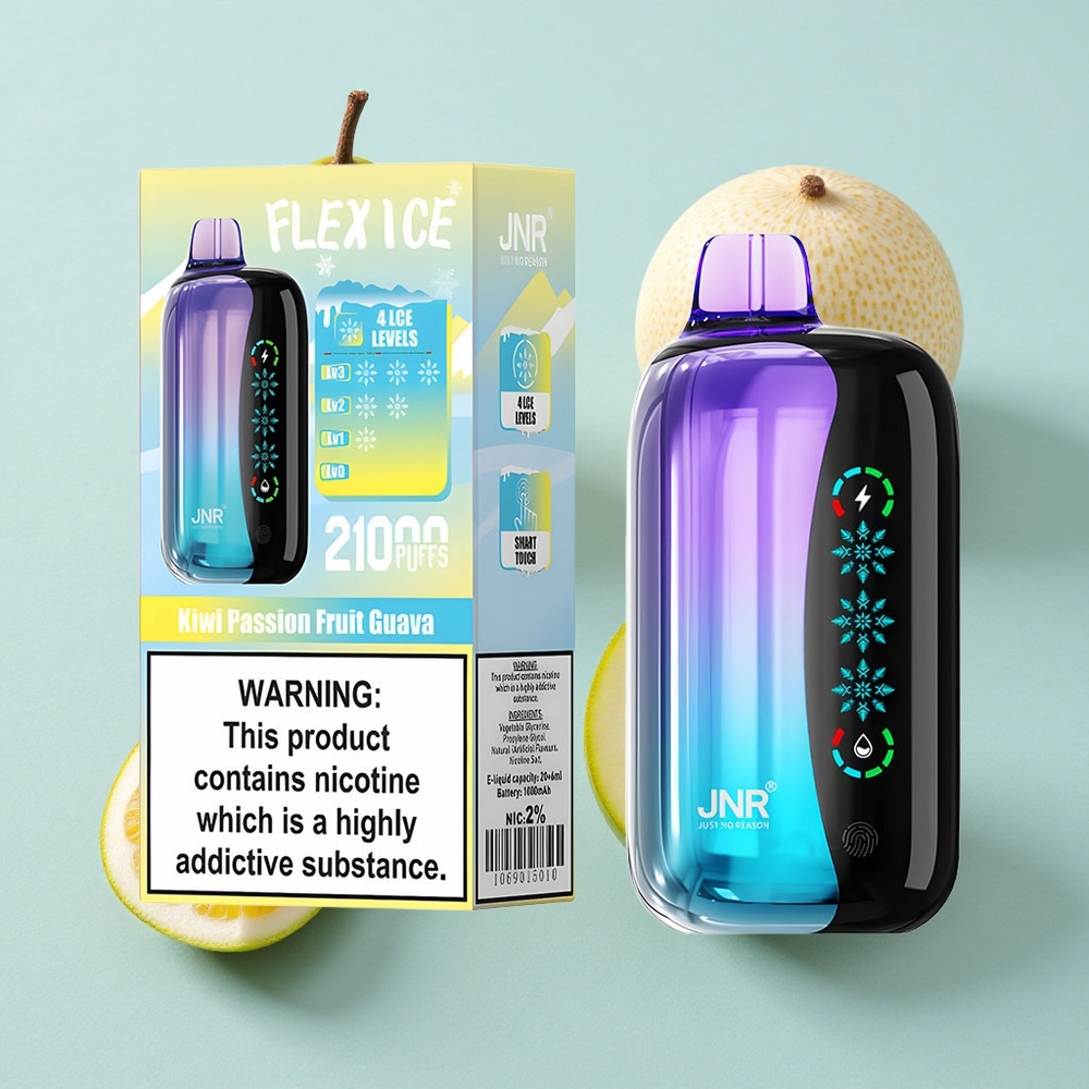 JNR Flex Ice 21000 Puffs Kiwi Passionsfrucht Guave Eiskontrolle Typ-C vape großhandel Deutschland