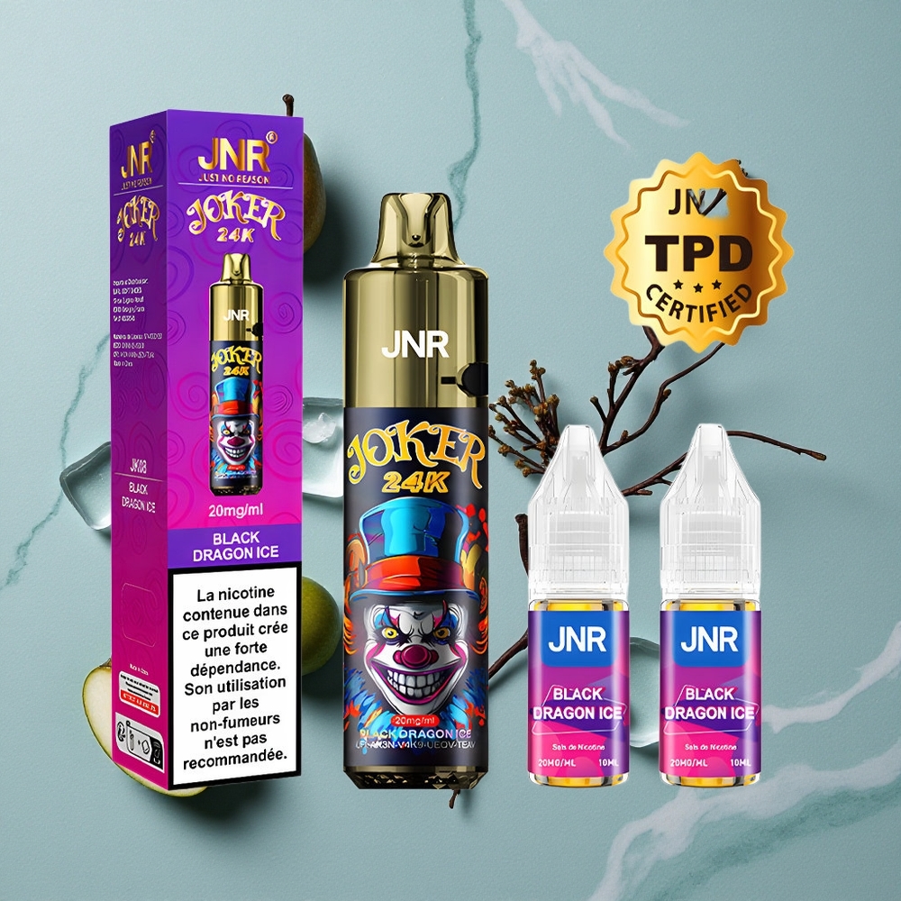 JNR Joker 24K Puffs Schwarz Drache Eis Refillable Pod Type-C vape großhandel Deutschland