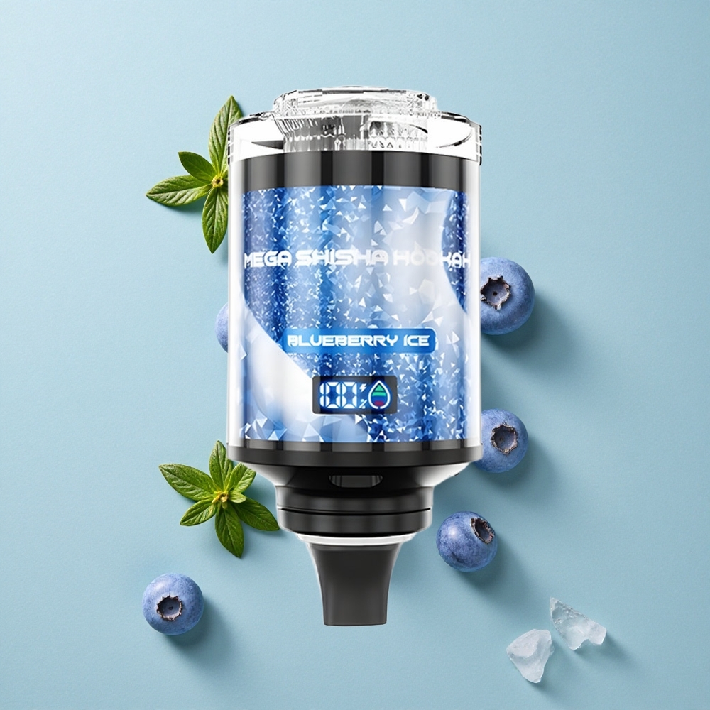 JNR Mega Shisha Hookah 100K Blaubeer-Eis Desktop Kompatibilität 60ml e-Liquid 2200mAh vape großhandel Deutschland