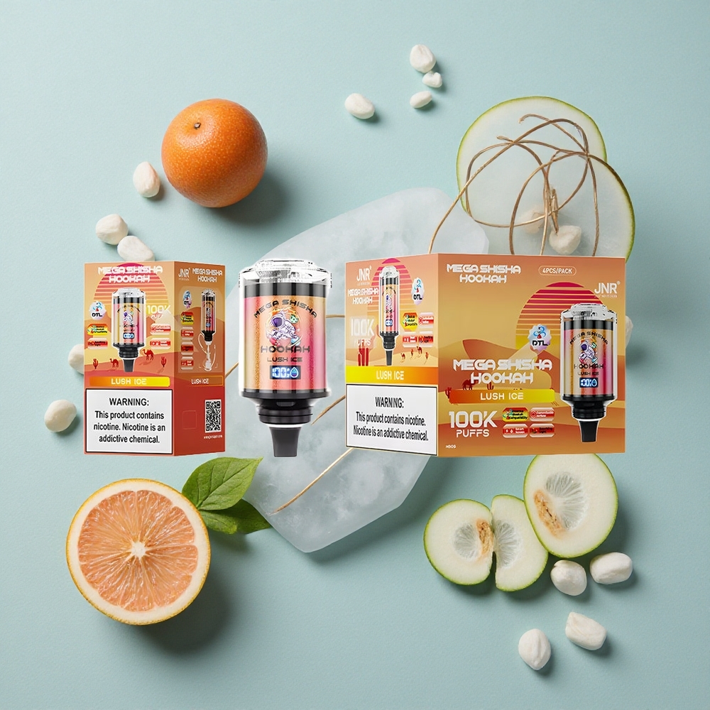JNR Mega Shisha Hookah 100K Eisige Frische Desktop Kompatibilität 60ml e-Liquid Kapazität vape großhandel Deutschland
