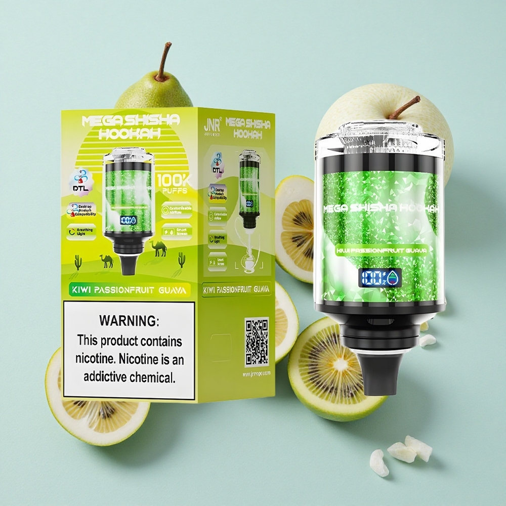 JNR Mega Shisha Hookah 100K Kiwi Passionsfrucht Guave 100000 Puffs Desktop Kompatibilität vape großhandel Deutschland