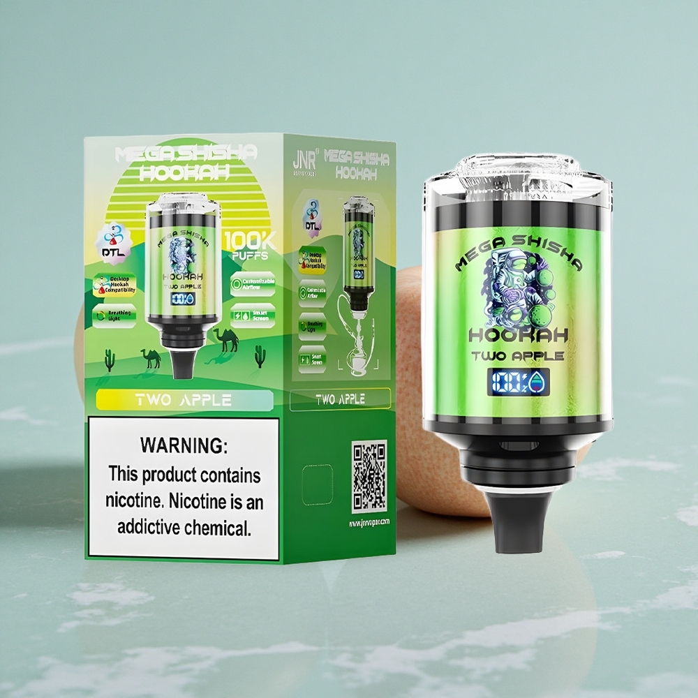 JNR Mega Shisha Hookah 100K Zwei Apfel Desktop Kompatibilität 60ml e-Liquid Kapazität vape großhandel Deutschland