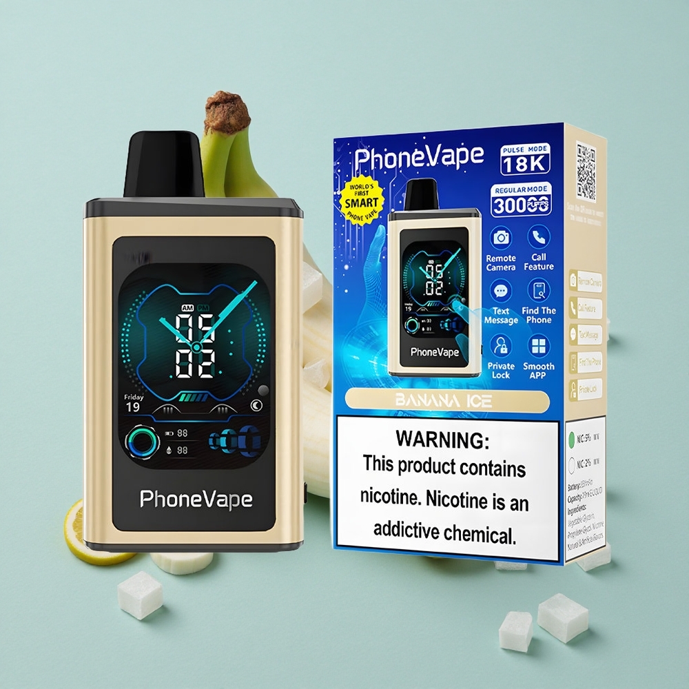 JNR PhoneVape 30000 Puffs Bananeneis App gesteuert vape großhandel Deutschland