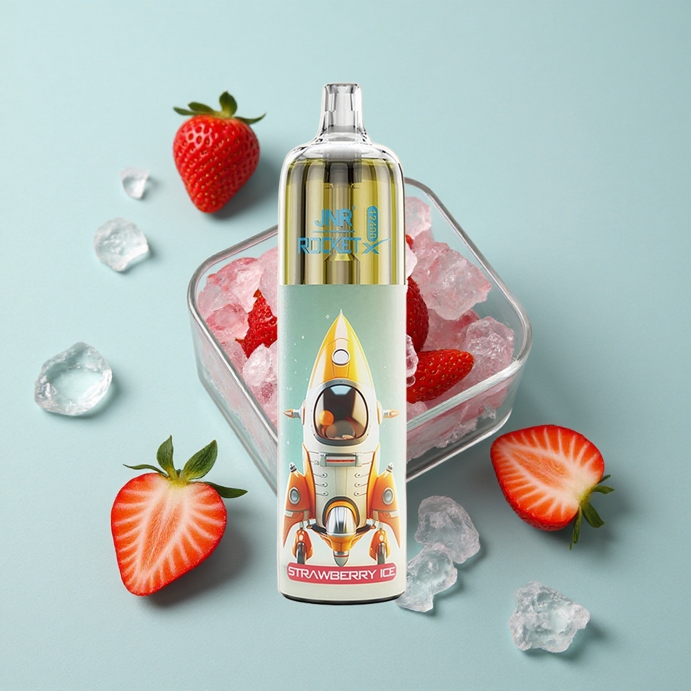 JNR Rocket-X 12400 Puffs Erdbeer-Eis mit RGB-Beleuchtung  verstellbarem Luftstrom vape großhandel Deutschland