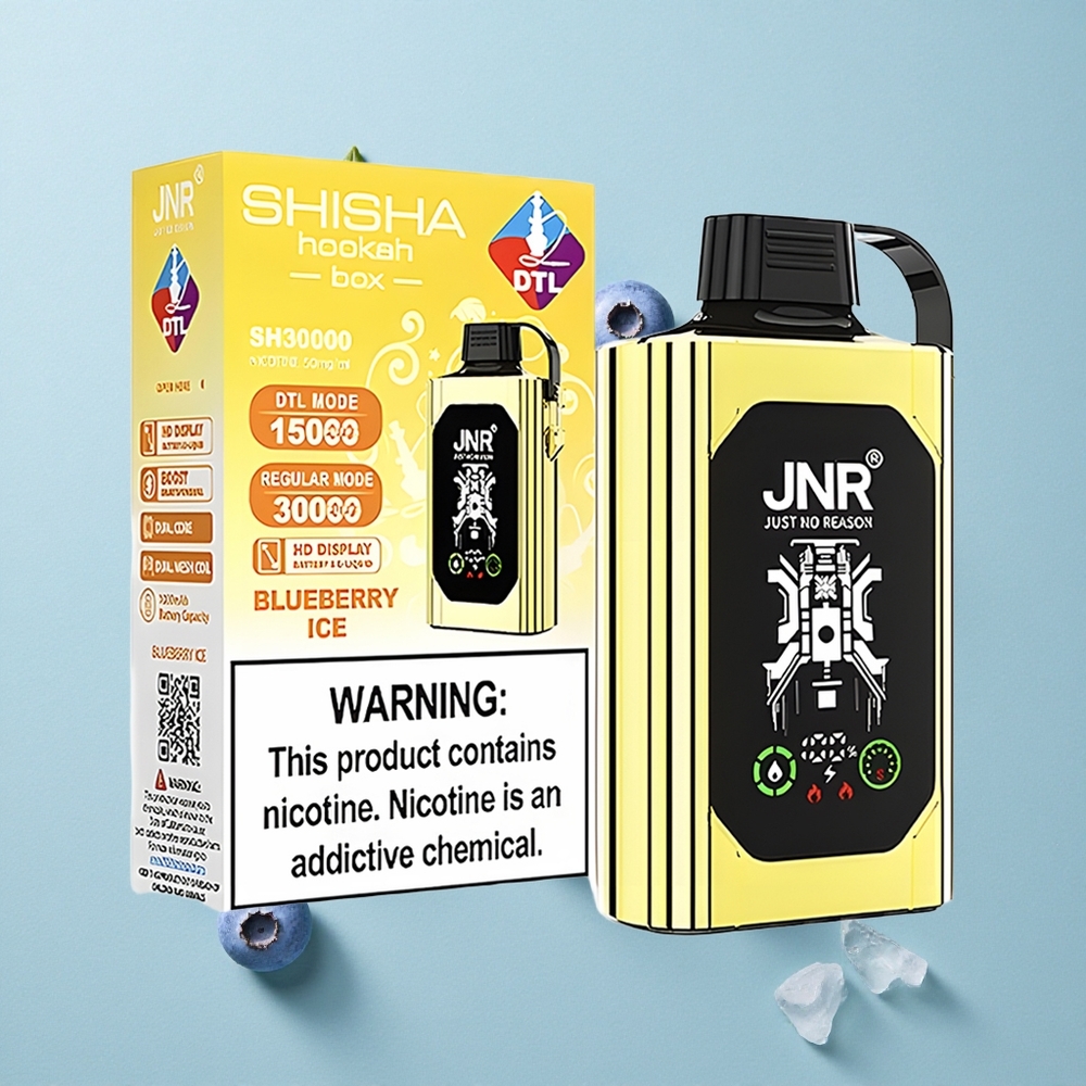 JNR Shisha Hookah Box 20500 Puffs Blaubeer-Eis Dual Mesh Coil vape großhandel Deutschland