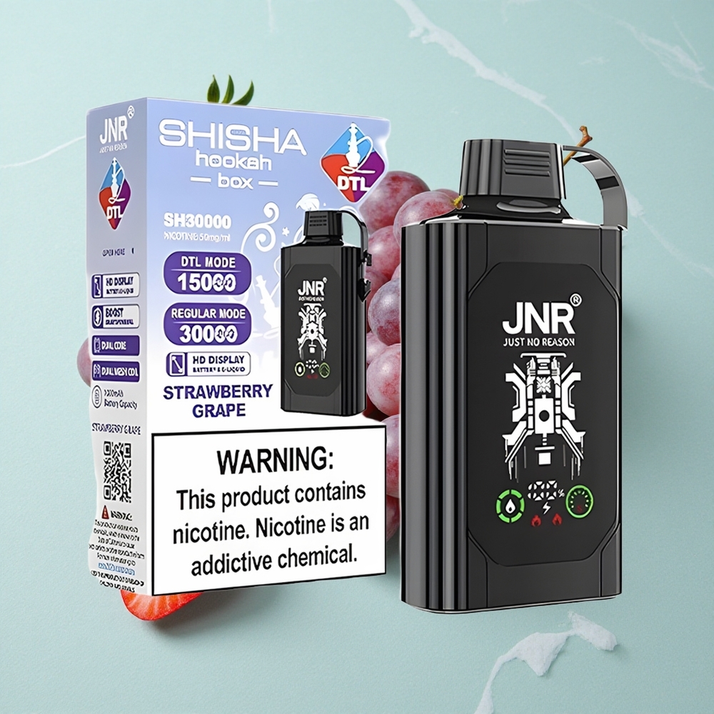 JNR Shisha Hookah Box 20500 Puffs Erdbeer Traube HD Display Dual Mesh Coil vape großhandel Deutschland