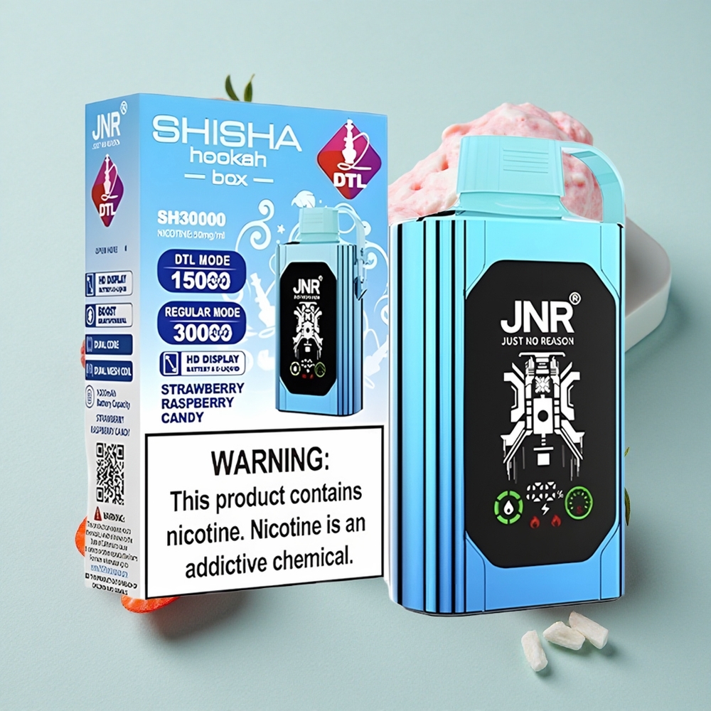 JNR Shisha Hookah Box 20500 Puffs Erdbeere Himbeere Bonbon Dual Mesh Coil vape großhandel Deutschland