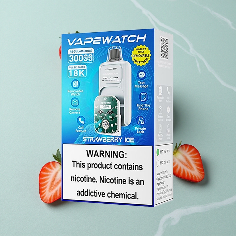 JNR Vape Watch 30000 Puffs Erdbeer-Eis Dual Mesh Coil Typ-C Schnellladung vape großhandel Deutschland