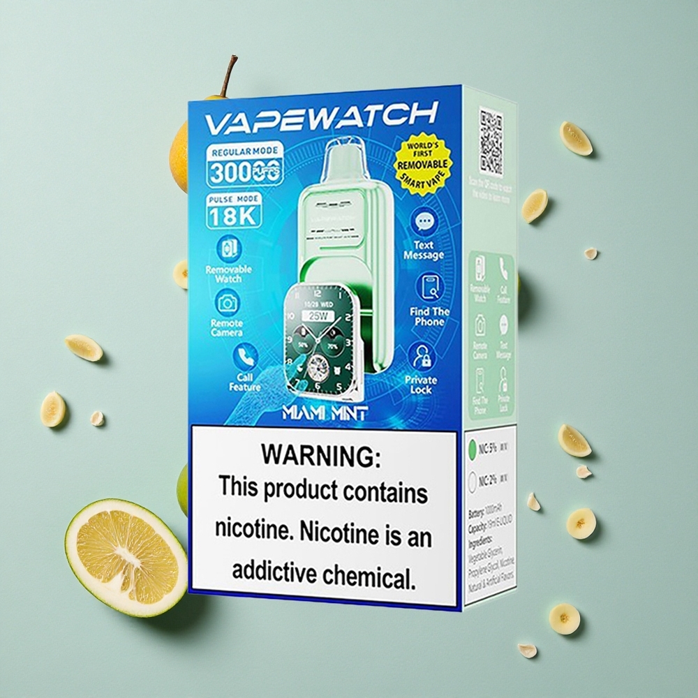 JNR Vape Watch 30000 Puffs Miami Minze Dual Mesh Coil vape großhandel Deutschland