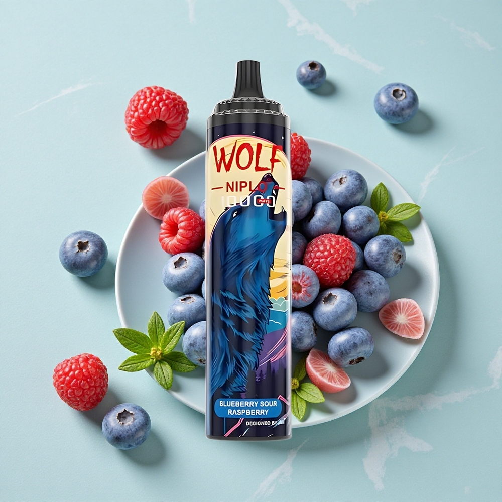 JNR Wolf Niplo 10000 Puffs Blaubeere-Sauer-Himbeere 20ml e-Liquid vape großhandel Deutschland