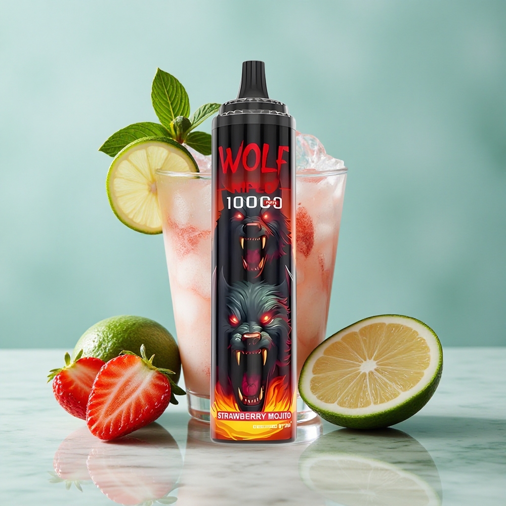 JNR Wolf Niplo 10000 Puffs Erdbeer Mojito 20ml Vape Großhandel Deutschland