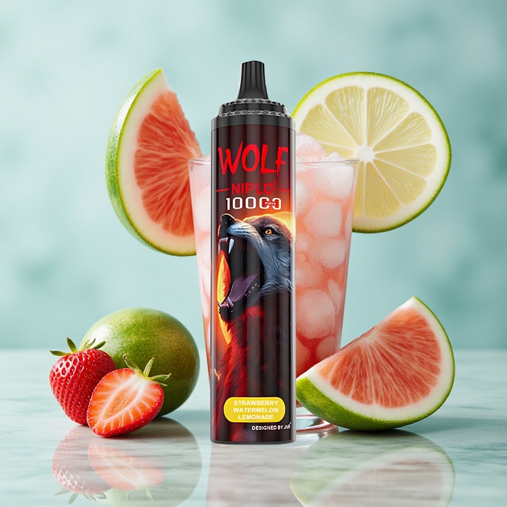 JNR Wolf Niplo 10000 Puffs Erdbeer Wassermelone Limonade 20ml vape großhandel Deutschland
