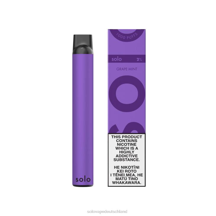 Solo Einweg-Vapor Traubenminze - Solo Vapes LZ4J7