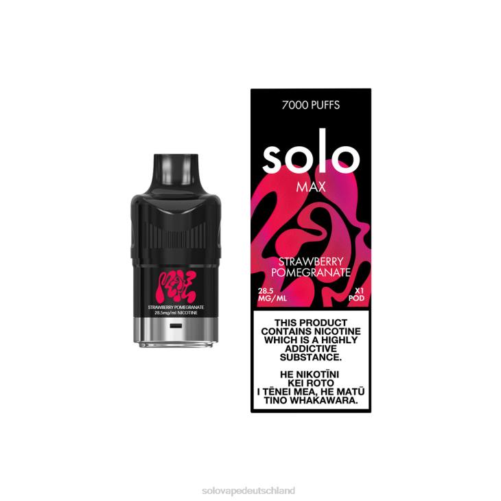 Solo MAX Schote Erdbeer-Granatapfel - Solo Disposable Vape LZ4J84