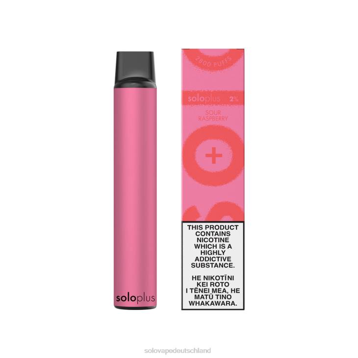 Solo Plus Einweg-Vapor saure Himbeere - Vape Solo Einweg LZ4J35