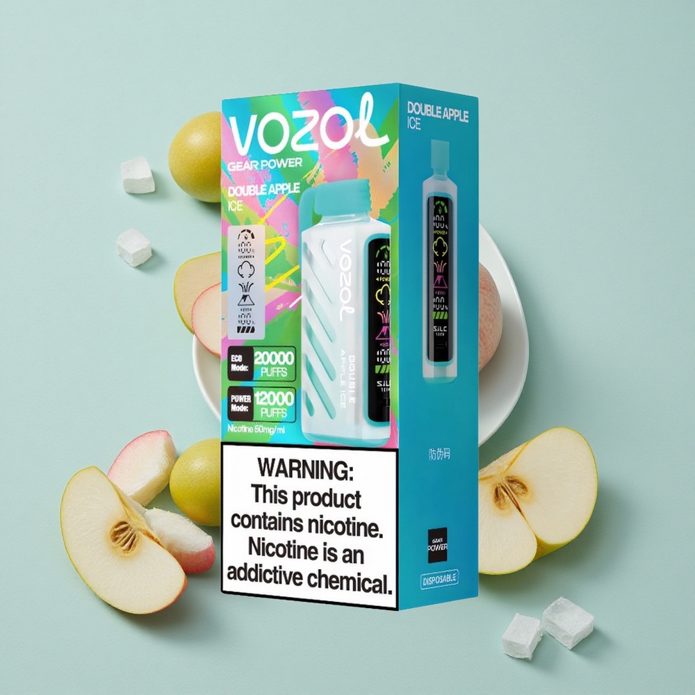 VOZOL Gear Power 20000 Puffs Doppelapfel Eis Dual Mesh Coil vape großhandel Deutschland