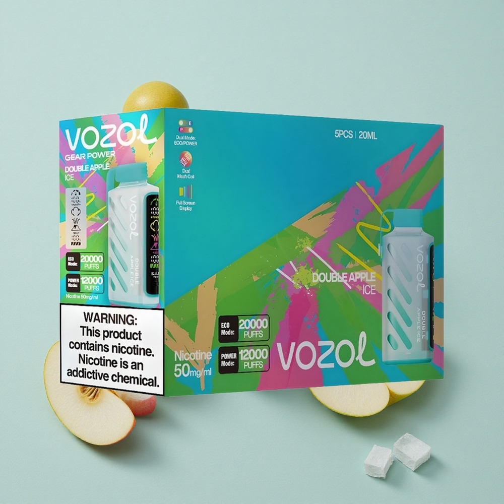 VOZOL Gear Power 20000 Puffs Doppelapfel Eis Dual Mesh Coil vape großhandel Deutschland