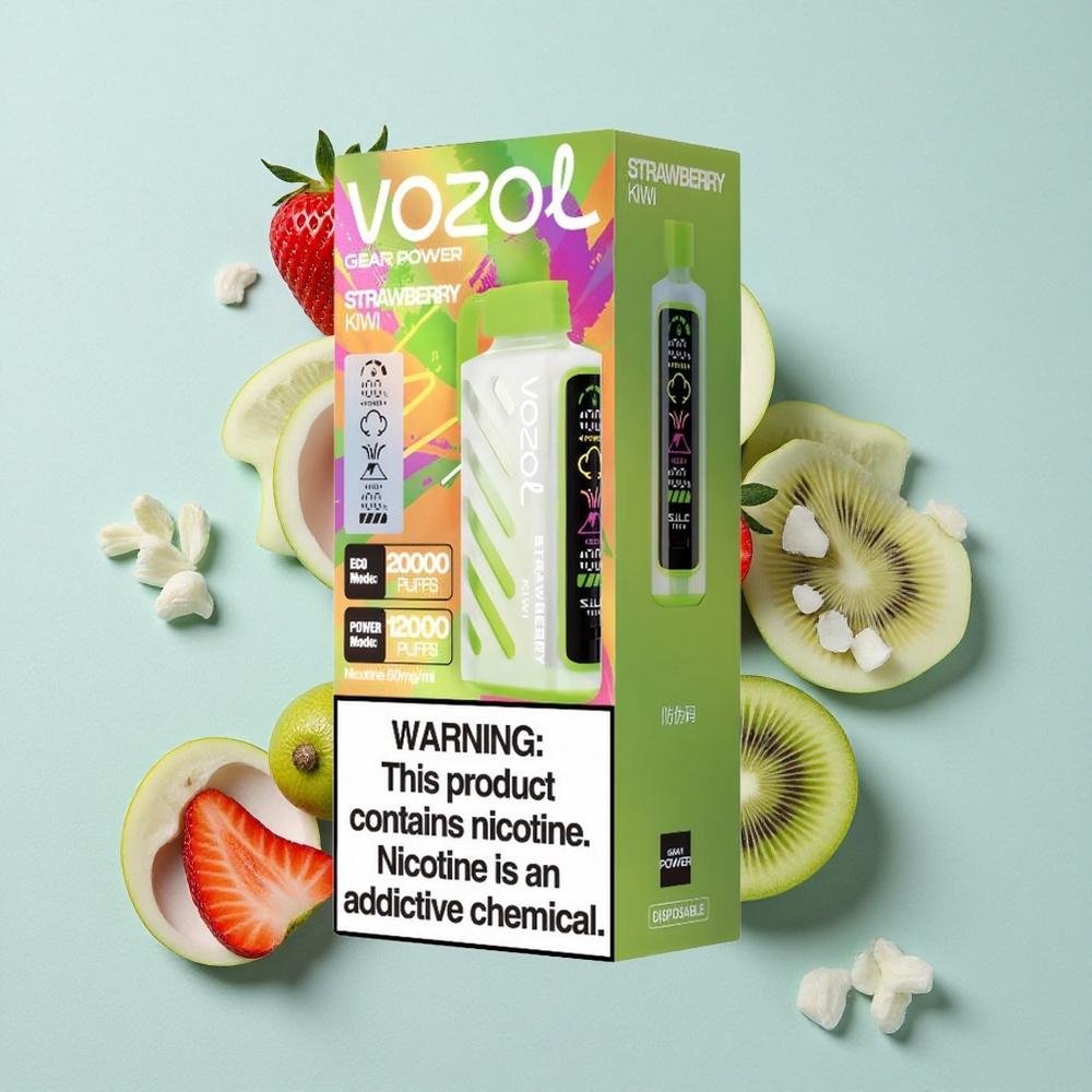 VOZOL Gear Power 20000 Puffs Erdbeer-Kiwi SiLC Tech vape großhandel Deutschland