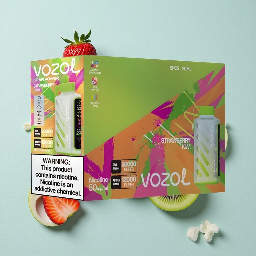 VOZOL Gear Power 20000 Puffs Erdbeer-Kiwi SiLC Tech vape großhandel Deutschland