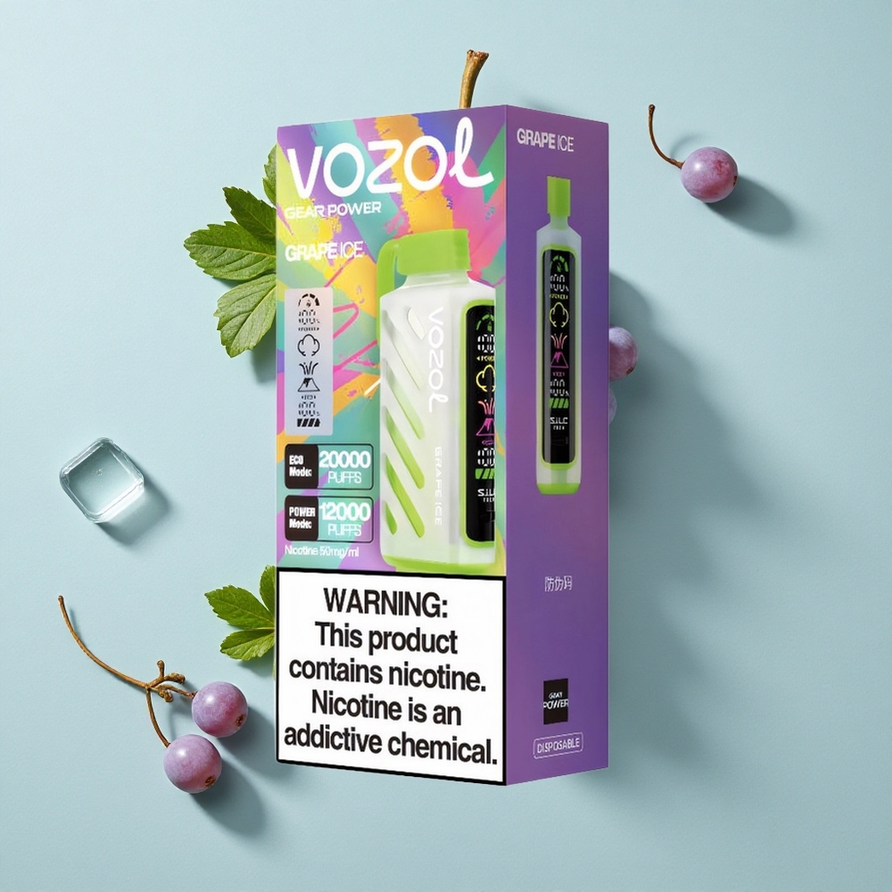 VOZOL Gear Power 20000 Puffs Grape Ice Dual Mesh Coil vape großhandel Deutschland