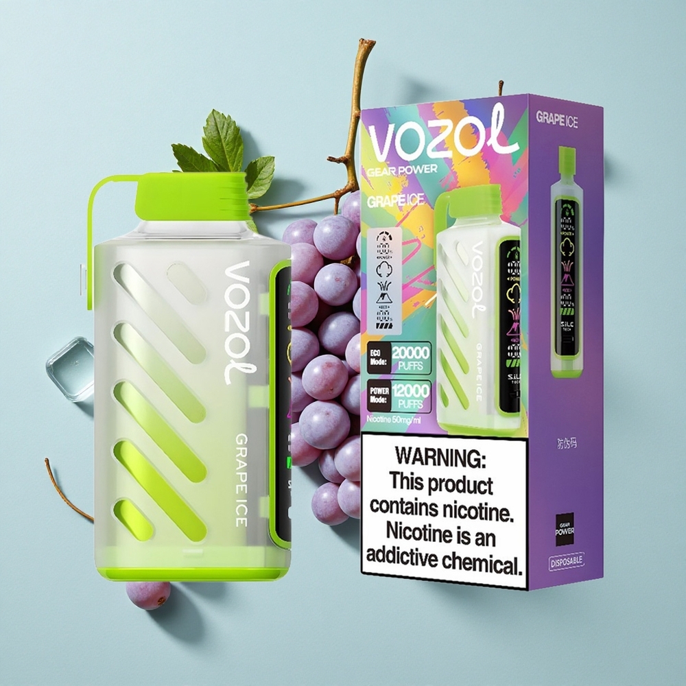 VOZOL Gear Power 20000 Puffs Grape Ice Dual Mesh Coil vape großhandel Deutschland