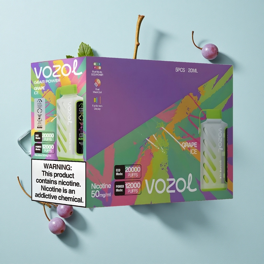 VOZOL Gear Power 20000 Puffs Grape Ice Dual Mesh Coil vape großhandel Deutschland